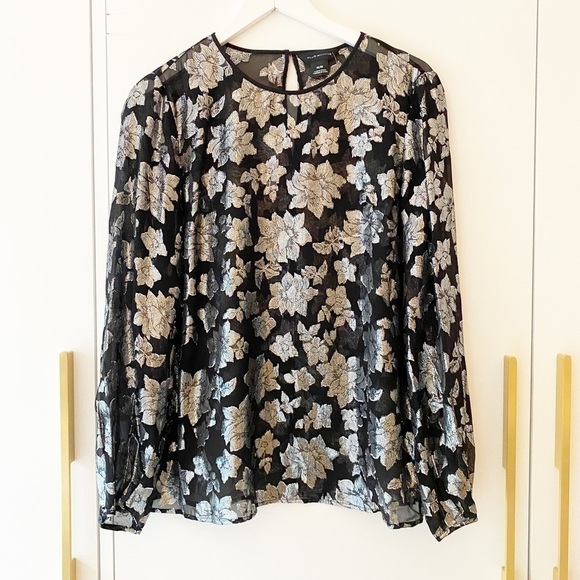 𝅺BNWT Club Monaco Crewneck Jacquard Top - Picture 8 of 17